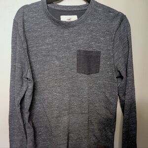 Hollister Heather Gray Long Sleeve Shirt